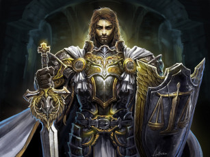 Картинка фэнтези люди рыцарь доспехи щит меч