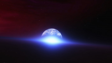 Картинка космос арт планета сияния