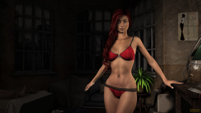 Обои картинки фото 3д графика, people , люди, бикини, девушка