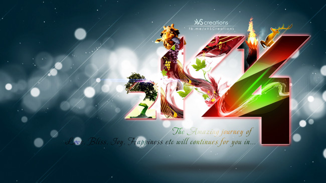 Обои картинки фото праздничные, 3д графика , новый год, олень, листочки