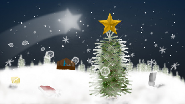 Обои картинки фото праздничные, 3д графика , новый год, снежинки