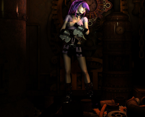 Обои картинки фото 3д графика, люди , people, фон, взгляд, девушка