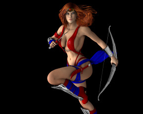 Картинка 3д+графика амазонки+ amazon фон взгляд девушка оружие