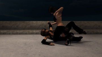 Картинка 3д+графика фантазия+ fantasy борьба фон взгляд девушки