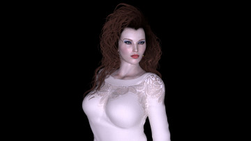 Картинка 3д+графика люди+ people взгляд девушка фон