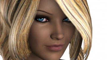 Картинка 3д+графика портрет+ portraits взгляд девушка фон