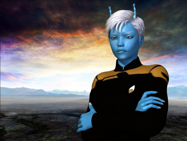 Обои картинки фото 3д графика, фантазия , fantasy, взгляд, девушка, фон