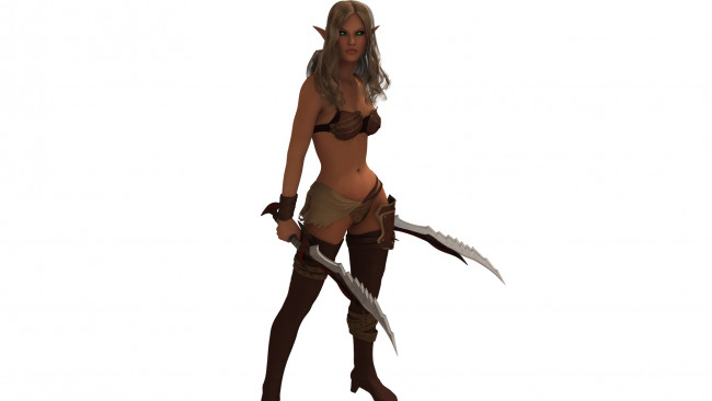 Обои картинки фото 3д графика, эльфы , elves, оружие, фон, взгляд, эльфийка