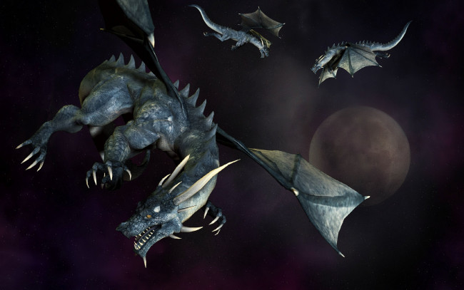 Обои картинки фото 3д графика, существа , creatures, планета, драконы