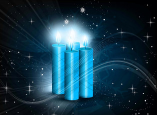 Картинка праздничные векторная+графика+ новый+год свечи