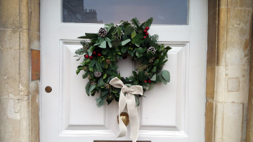 Картинка праздничные украшения бант венок