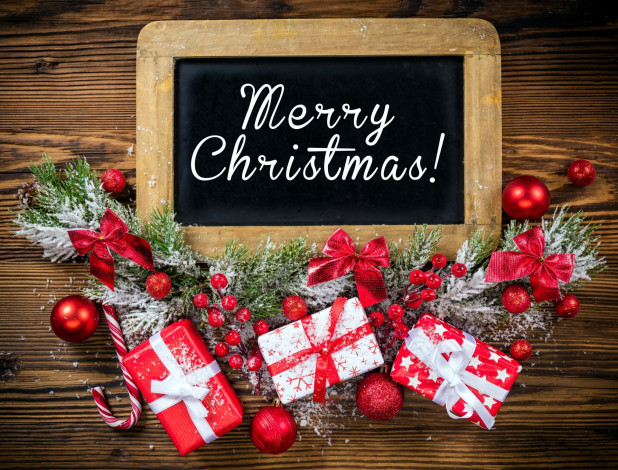 Обои картинки фото праздничные, подарки и коробочки, надпись, подарки, шарики, бантики