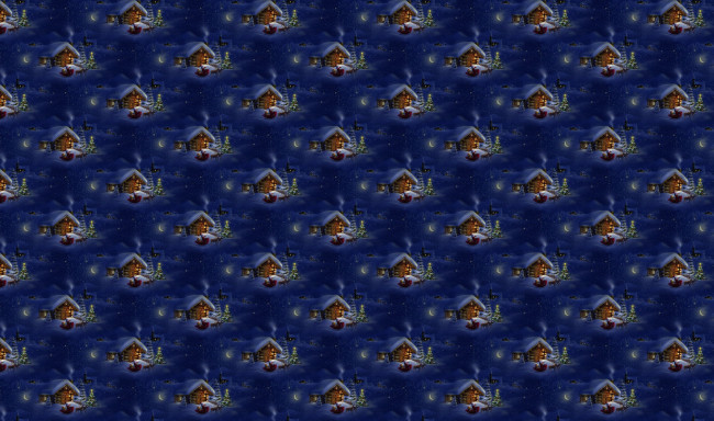 Обои картинки фото праздничные, векторная графика , новый год, текстура, новый, год, олени, санта, клаус, деревня, новогодняя, ночь, домик, подарки, праздник, снег, фон, арт, зима, сугроб