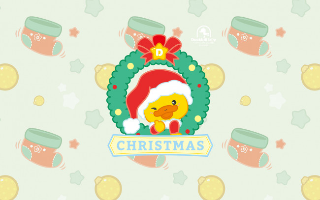 Обои картинки фото праздничные, векторная графика , новый год, утки