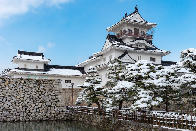 Обои картинки фото toyama-jyo castle, города, замки Японии, замок