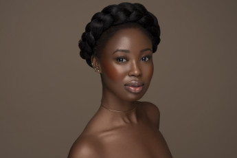 Картинка hilda+akua девушки -unsort+ лица +портреты модель причёска лицо взгляд макияж фотомодель темнокожая мулатка портрет hilda akua девушка