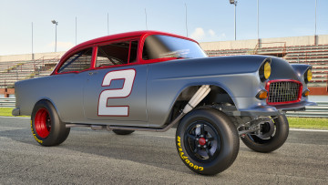 Картинка автомобили 3д chevrolet 1955г