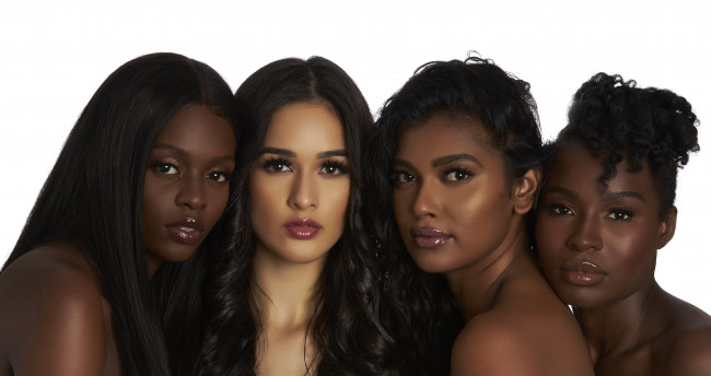 Обои картинки фото девушки, -unsort , лица,  портреты, макияж, портрет, темнокожая, брюнетка, разные, модель