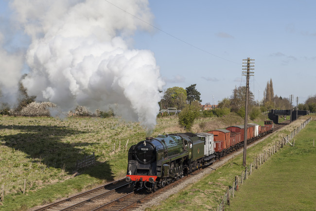 Обои картинки фото техника, паровозы, локомотив, состав