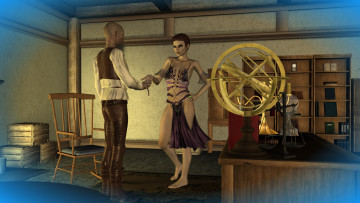 Картинка 3д+графика фантазия+ fantasy фон девушка взгляд