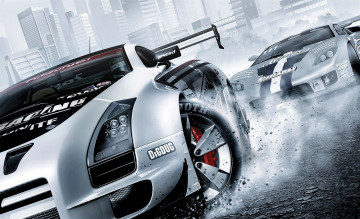 обоя видео игры, ridge racer 7, машины, гонка, гравий, город