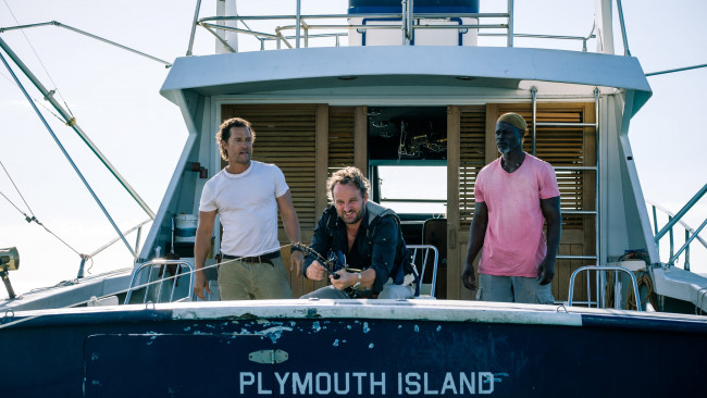 Обои картинки фото serenity , 2019, кино фильмы, serenity, кадры, из, фильма, море, соблазна, триллер, детектив, мэттью, макконахи, джейсон, кларк, djimon, hounsou