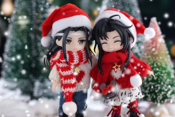 Картинка разное куклы вэй усянь лань ванцзы костюмы снег ёлки