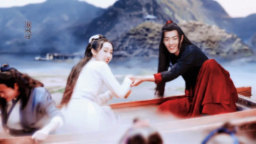 Картинка кино+фильмы the+untamed вэй усянь цзян яньли люди лодки озеро лотосы