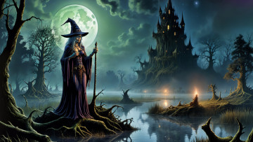 Картинка фэнтези маги +волшебники нейросети графика нейроарт ai art нейронные сети рисунки нейро искусство