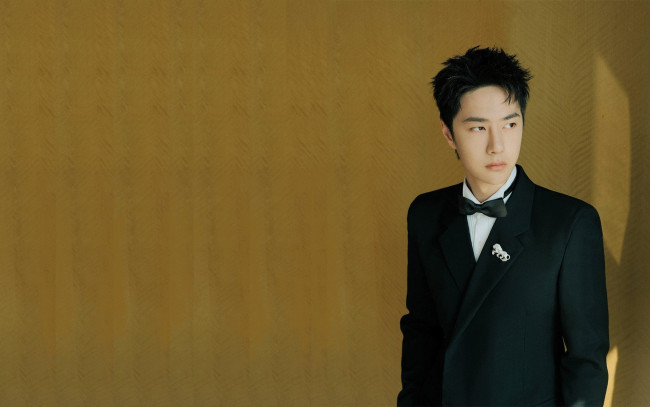 Обои картинки фото мужчины, wang yi bo, актер, костюм, бабочка