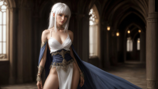 Обои картинки фото нейросеть, 3д графика, фантазия , fantasy, girl, art, blond, stable, diffusion, neuronet