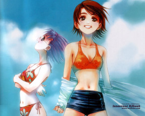 обоя аниме, haruhiko, mikimoto, artbook