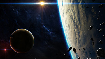 Картинка космос арт вселенная планета безконечность