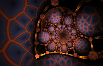 Картинка 3д графика fractal фракталы фон