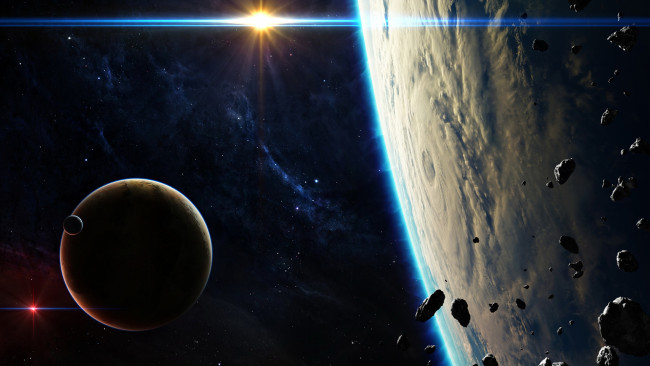 Обои картинки фото космос, арт, вселенная, планета, безконечность