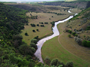 Картинка природа реки озера речка долина простор отражение