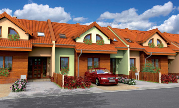 Картинка города здания дома дом ландшафт