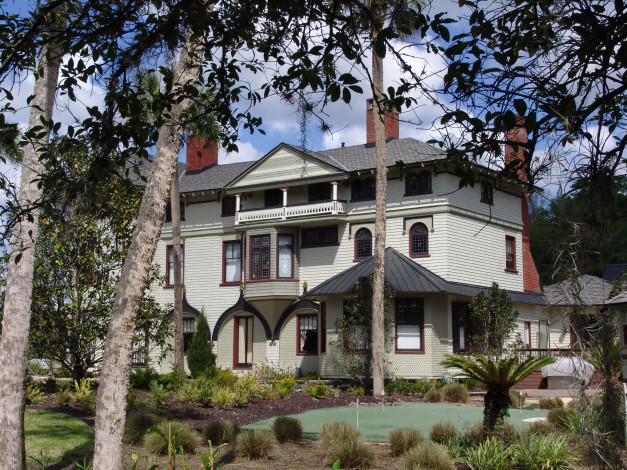 Обои картинки фото сша, флорида, города, здания, дома, дом, парк