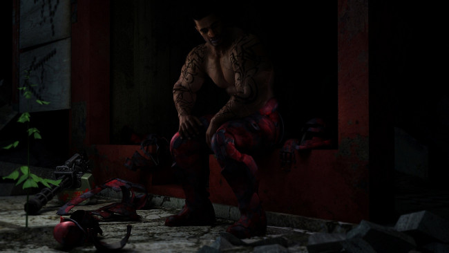 Обои картинки фото 3д, графика, fantasy, фантазия, человек, оружие, растение