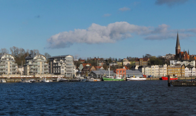 Обои картинки фото германия, фленсбург, города, панорамы