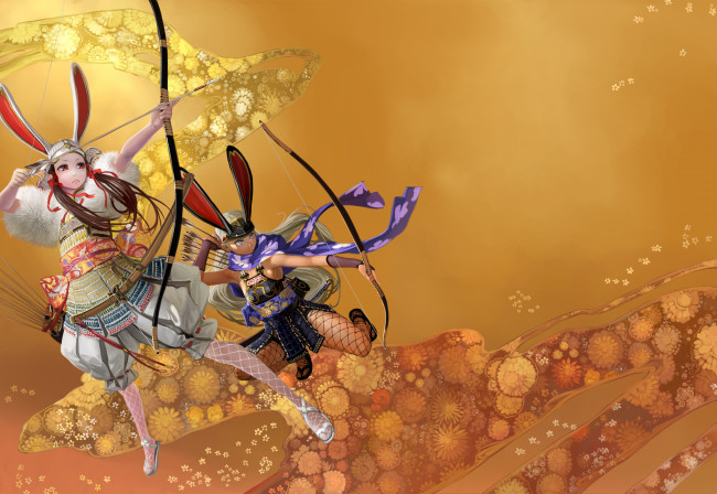 Обои картинки фото аниме, animals, takayamatoshiaki, кролики