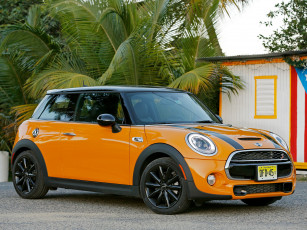 Картинка автомобили mini желтый 2014 f56 us-spec cooper s