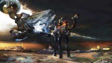 Картинка sergey+musin фэнтези роботы +киборги +механизмы sergey musin робот звездолёт