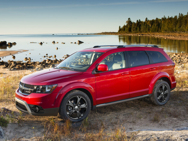 Обои картинки фото автомобили, dodge, красный, jc, 2014, crossroad, journey