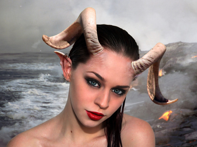 Обои картинки фото разное, компьютерный дизайн, рога