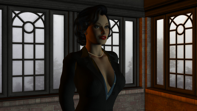 Обои картинки фото 3д графика, people , люди, девушка, взгляд