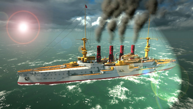 Обои картинки фото корабли, 3d, море, корабль