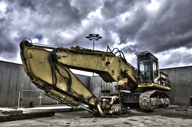 Обои картинки фото техника, экскаваторы, стрела, экскаватор, площадка