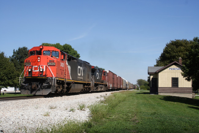 Обои картинки фото техника, поезда, состав, рельсы, локомотив