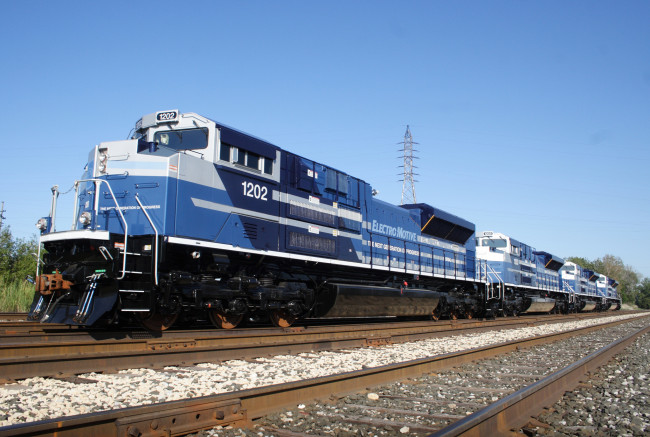 Обои картинки фото техника, поезда, состав, рельсы, локомотив